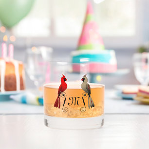 Northern Cardinal SongBird Whiskey Glass