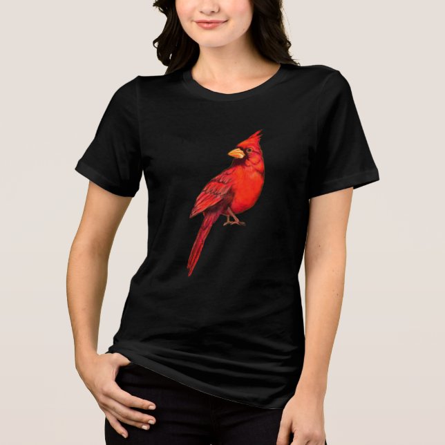 Northern Cardinal Tri-Blend Shirt (Front)