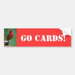 Northern Cardinals Go Cards! Bumper Sticker