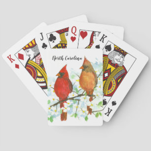 Northern Cardinals North Carolina Birds Playing Cards
