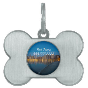 Northern Chicago Cityscape Pet ID Tag