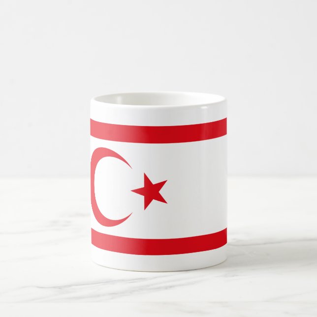 Northern Cyprus Flag Coffee Mug (Center)