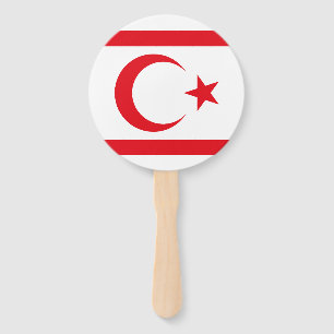 Northern Cyprus Flag Hand Fan