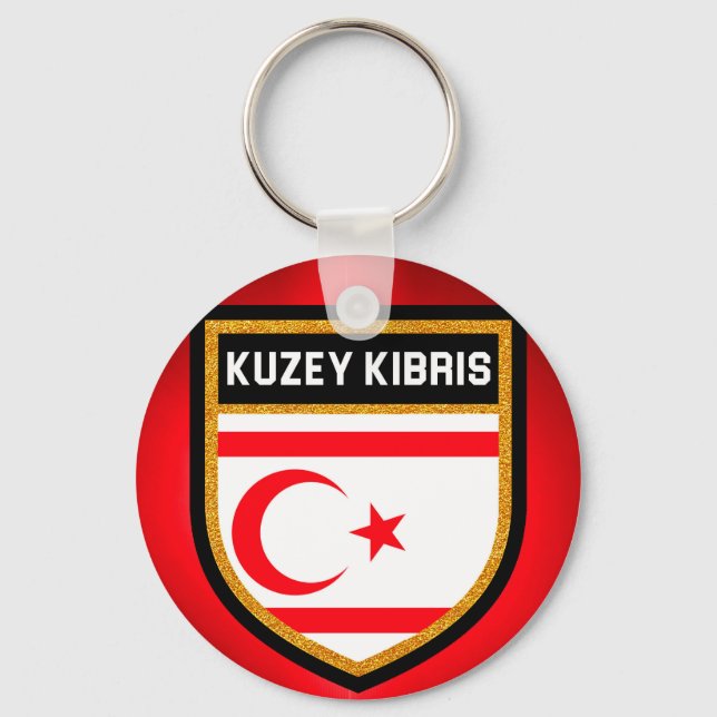 Northern Cyprus Flag Key Ring (Front)