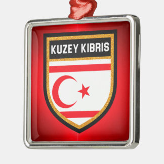 Northern Cyprus Flag Metal Tree Decoration
