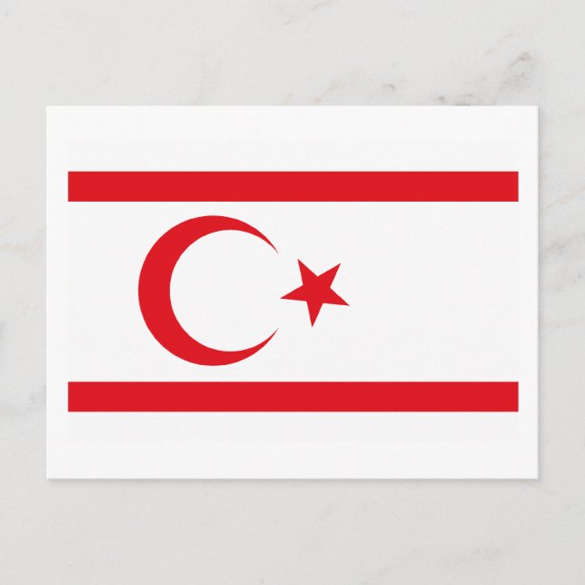 Northern Cyprus Flag Postcard (Front)