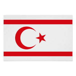 Northern Cyprus Flag Poster