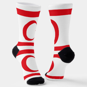 Northern Cyprus Flag Socks