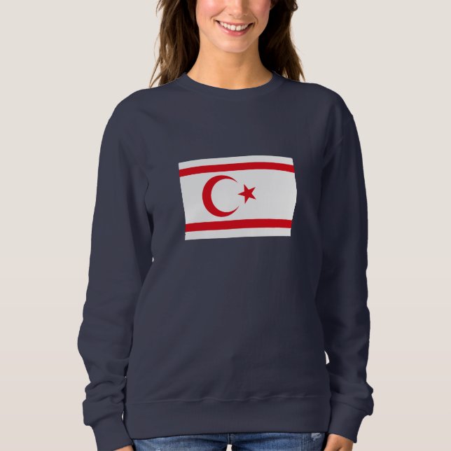 Northern Cyprus Flag Sweatshirt (Front)