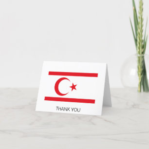 Northern Cyprus Flag Thank You Card