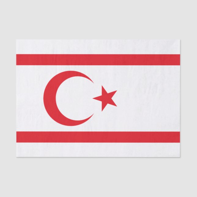Northern Cyprus Flag Tissue Paper (Front)