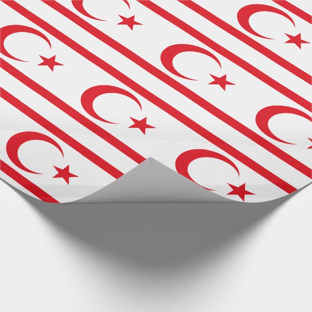 Northern Cyprus Flag Wrapping Paper (Corner)