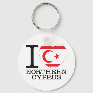 Northern Cyprus Love v2 Key Ring