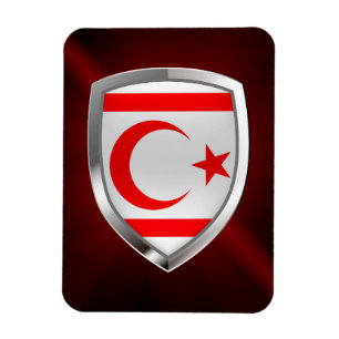 Northern Cyprus Metallic Emblem Magnet