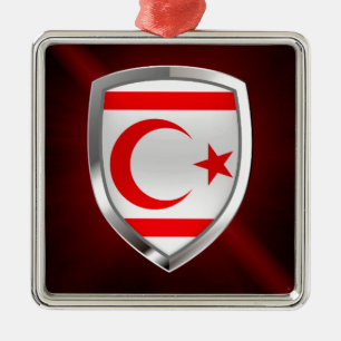 Northern Cyprus Metallic Emblem Metal Ornament