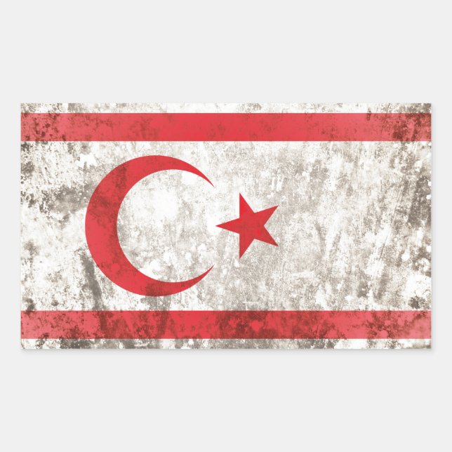 Northern Cyprus Rectangular Sticker (Front)