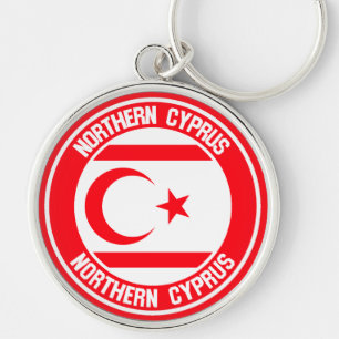 Northern Cyprus Round Emblem Key Ring