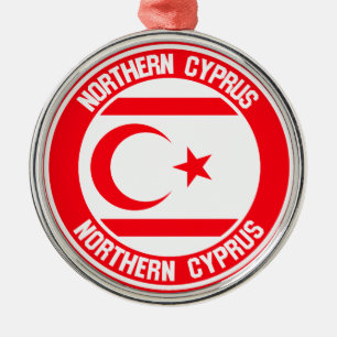 Northern Cyprus Round Emblem Metal Ornament