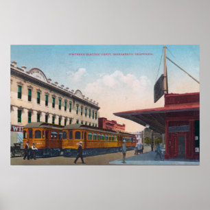 Northern Electric Rail Depot Poster