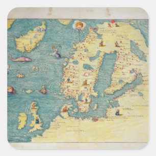 Northern Europe Square Sticker