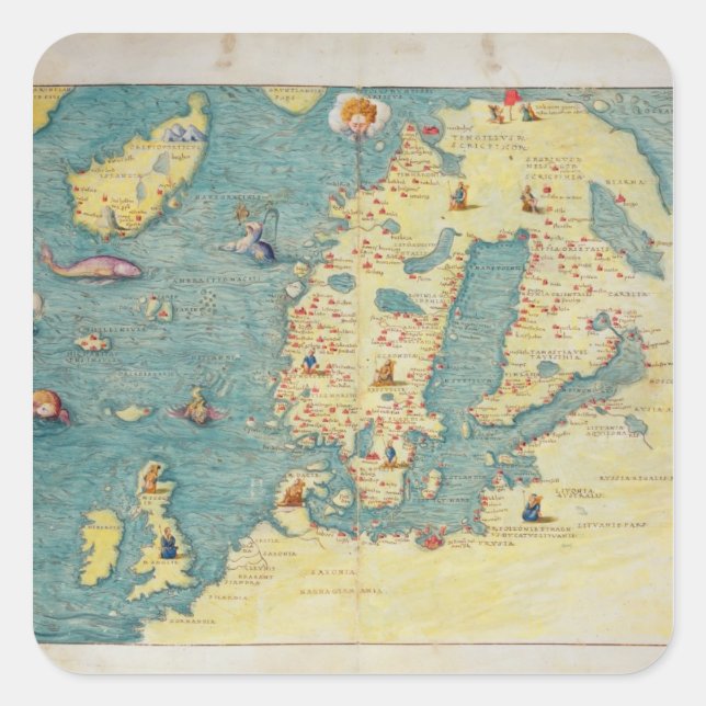 Northern Europe Square Sticker (Front)