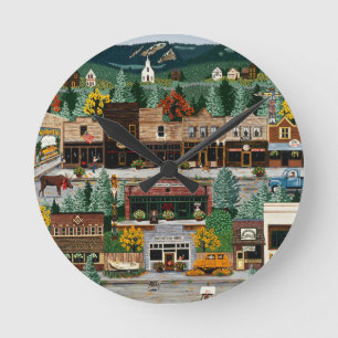 "Northern Exposure" ~ Roslyn, Washington Round Clock