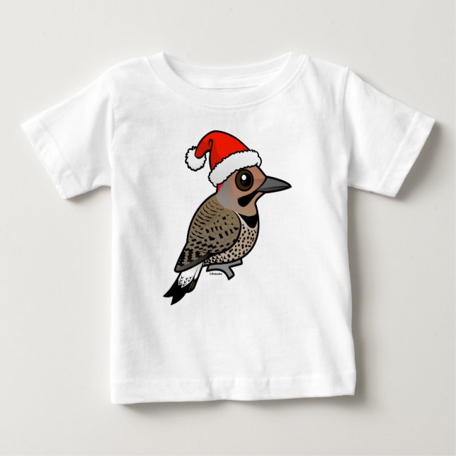 Northern Flicker Santa Claus (yellow shafted) Baby T-Shirt (Front)