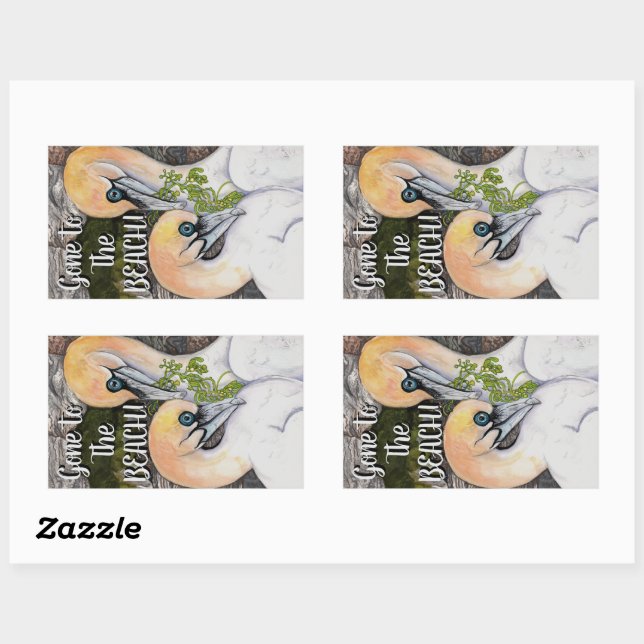 Northern Gannets Rectangular Sticker (Sheet)