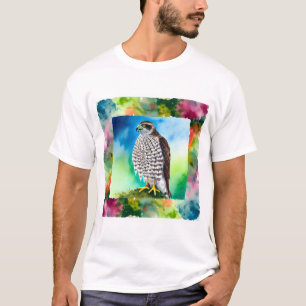 Northern Goshawk 010924AREF116 - Watercolor T-Shirt