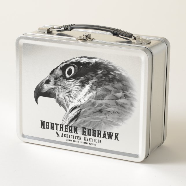 Northern Goshawk Metal Lunch Box (Front)
