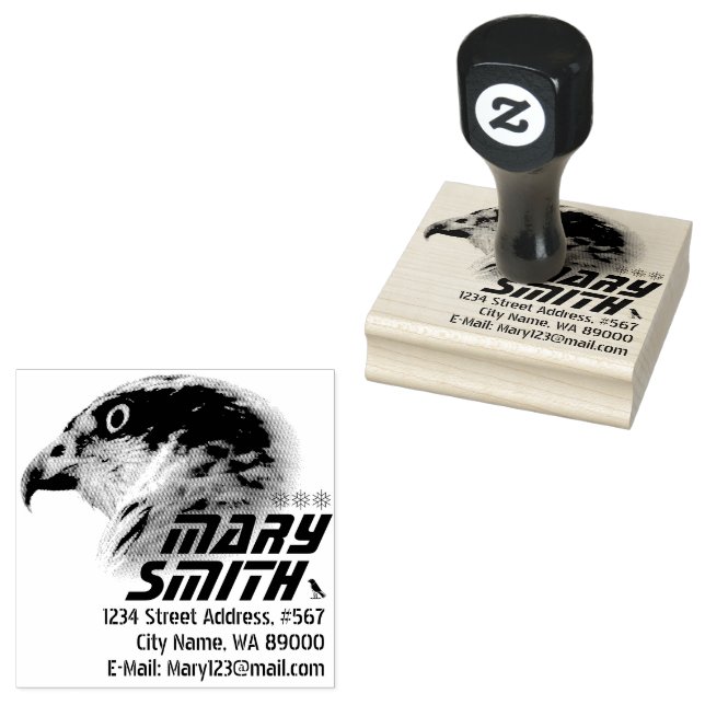 Northern Goshawk Rubber Stamp (Stamped)