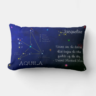 Northern Hemisphere Constellation Aquila Lumbar Cushion