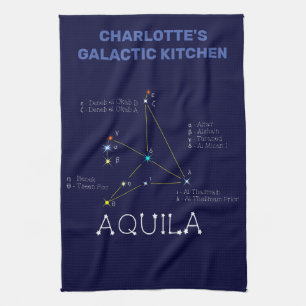 Northern Hemisphere Constellation Aquila Tea Towel