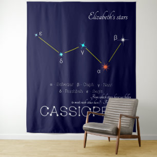 Northern Hemisphere Constellation Cassioipeia Tapestry