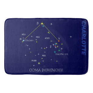Northern Hemisphere Constellation Coma Berenices Bath Mat