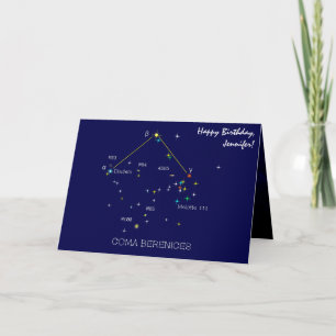 Northern Hemisphere Constellation Coma Berenices Card