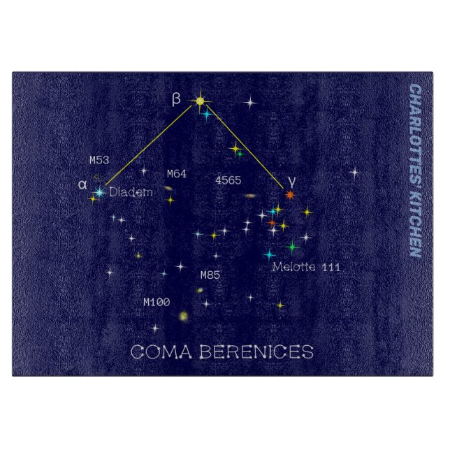 Northern Hemisphere Constellation Coma Berenices Cutting Board (Front)