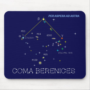Northern Hemisphere Constellation Coma Berenices Mouse Pad