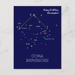 Northern Hemisphere Constellation Coma Berenices Postcard