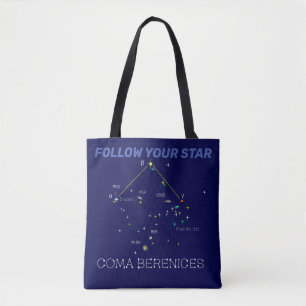 Northern Hemisphere Constellation Coma Berenices Tote Bag