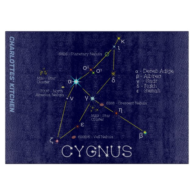 Northern Hemisphere Constellation Cygnus Cutting Board (Front)
