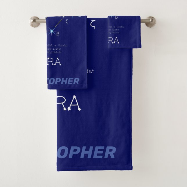 Northern Hemisphere Constellation Lyra Bath Towel Set (Insitu)