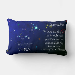Northern Hemisphere Constellation Lyra Lumbar Cushion