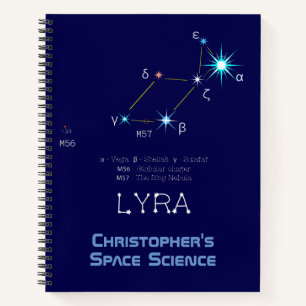 Northern Hemisphere Constellation Lyra Notebook