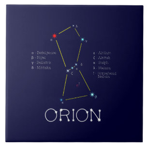 Northern Hemisphere Constellation Orion Ceramic Tile