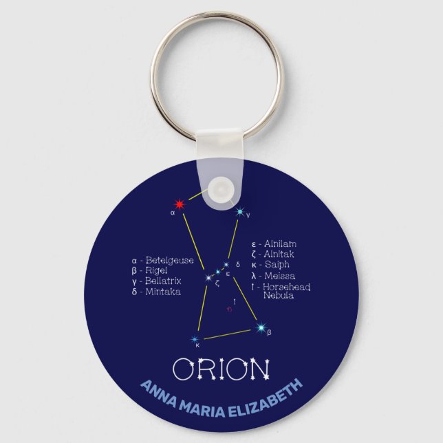Northern Hemisphere Constellation Orion Key Ring (Front)