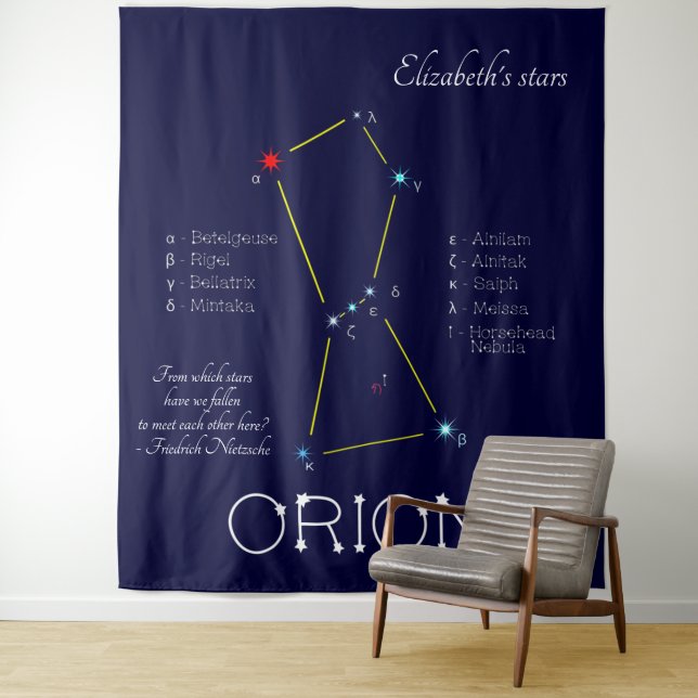 Northern Hemisphere Constellation Orion Tapestry (In Situ)
