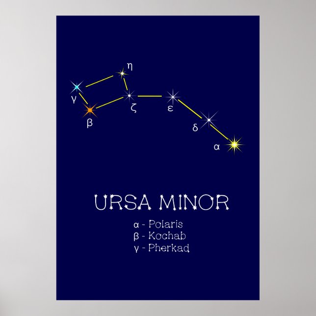 Northern Hemisphere Constellation Ursa Minor Poster (Front)
