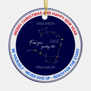 Northern Hemisphere Finding Polaris Star Ceramic Ornament