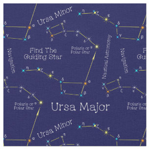 Northern Hemisphere Finding Polaris Star Fabric